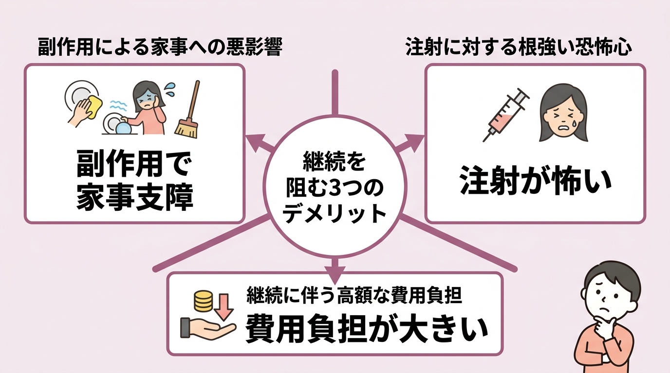 継続を阻む3つのデメリット