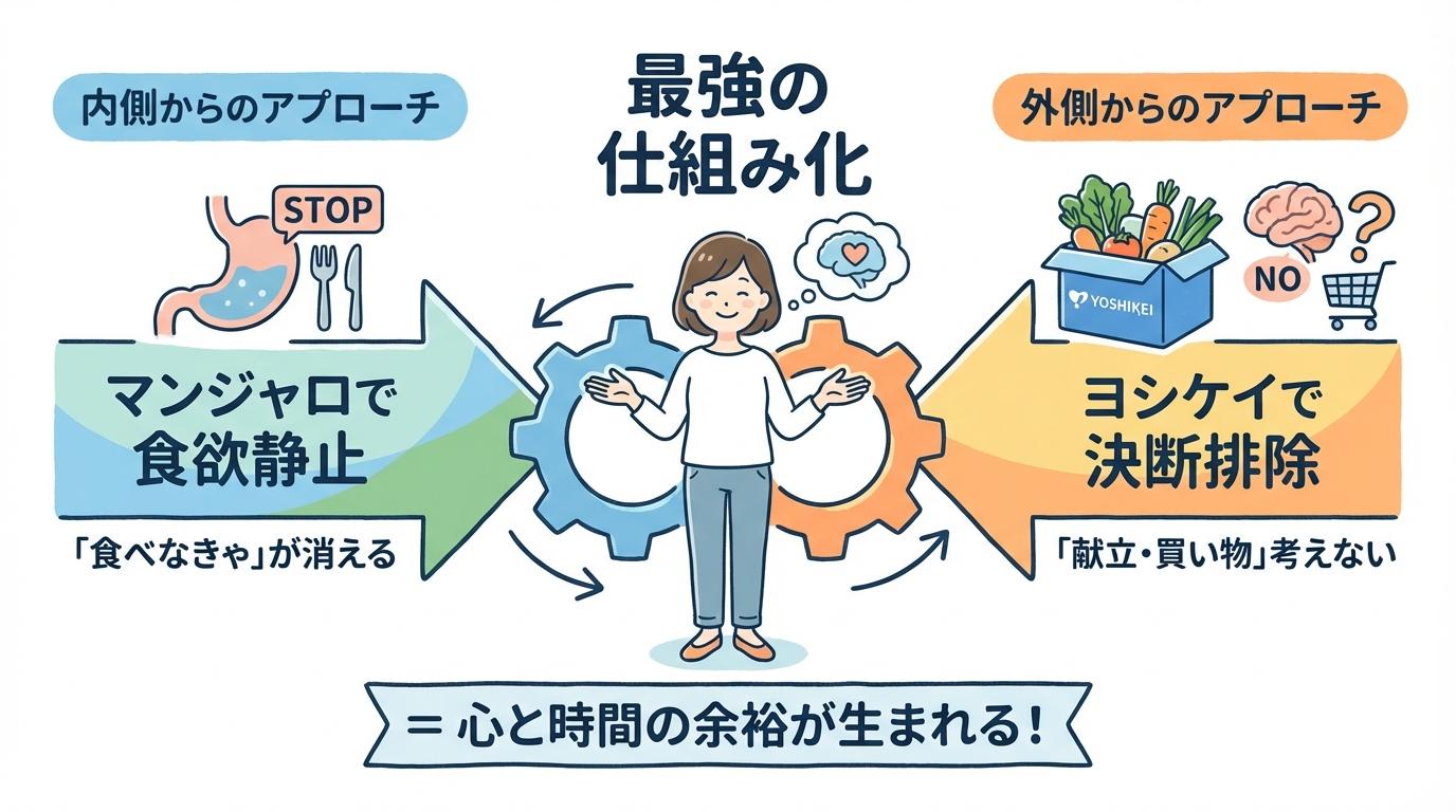 最強の仕組み化：マンジャロ×ヨシケイの相乗効果